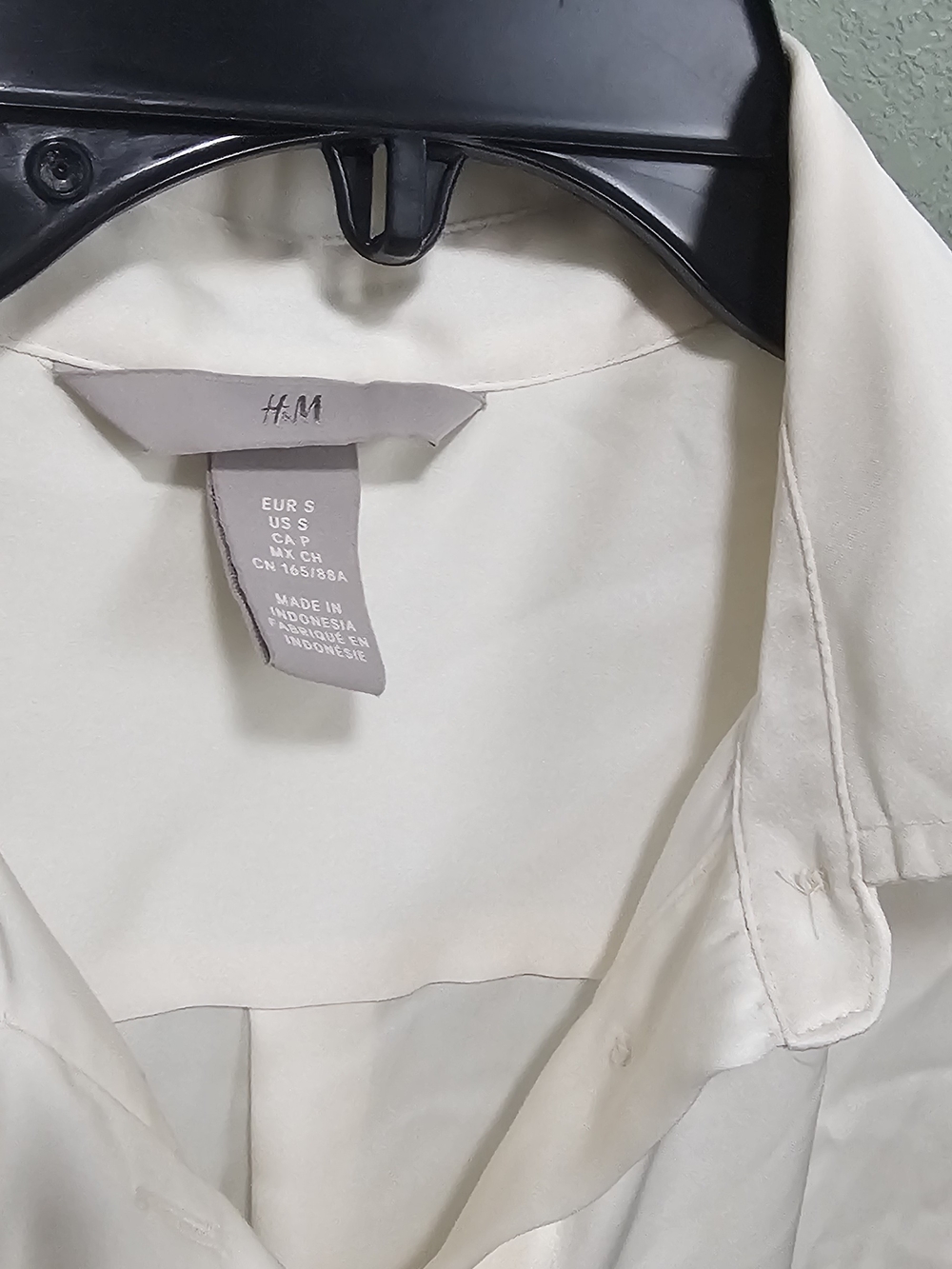 H&M Cream Button-Up Shirt